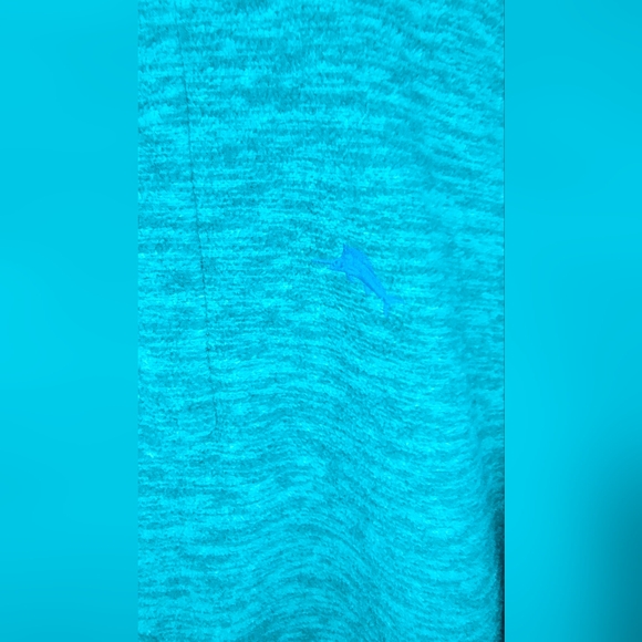 Tommy Bahama Teal Fleece Quarter-Zip Pullover Size Large - Picture 2 of 7